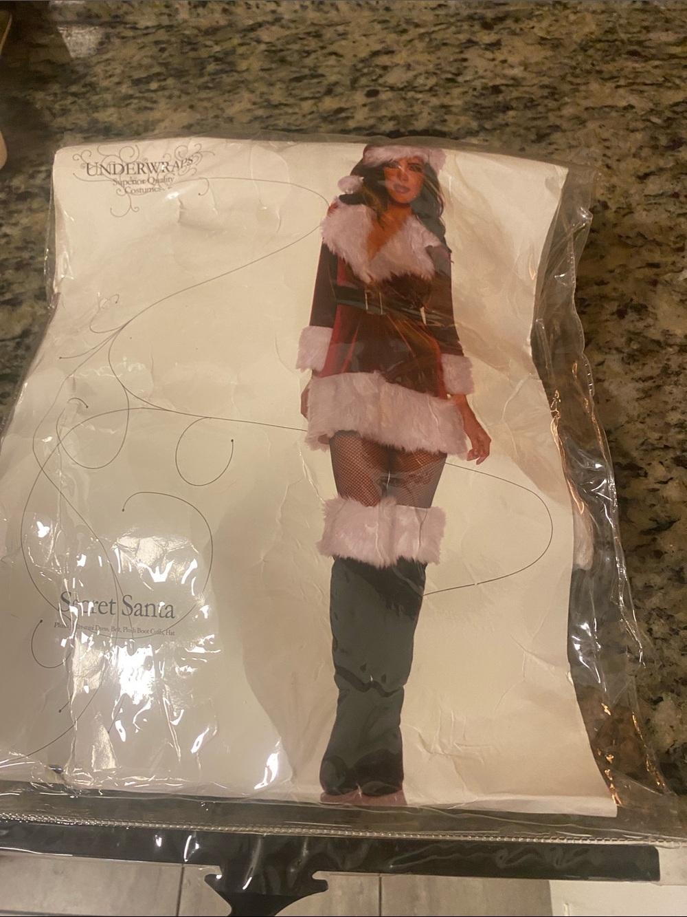 Secret Santa Women’s Red Faux-Fur Trim Costume Dress size XL Brand new